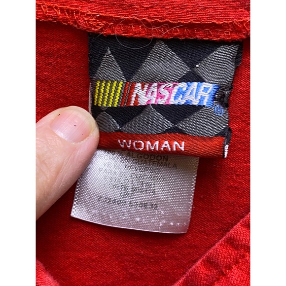 NASCAR Shirt Womens 26/28‎ 4XL Button Front Racing Spell Out Running Hot Red - Picture 5 of 11
